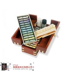 Sennelier申內利爾 專家級木盒長油性粉彩24色組，色彩鮮明、質地柔滑，專業藝術家首選, 1個, 24
