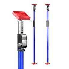3-H 트럭 카고 바 109.2-195.6cm(43-77인치) 조절 가능한 서포트 폴 전체 금속 캐비닛 잭 자동 잠금 스프링 래칫 포함 트럭 베드 디바이더 - 밴 SUV, 블루 2개