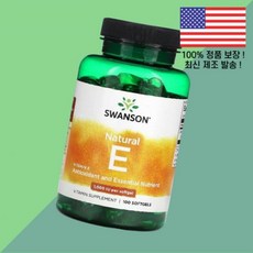 스완슨 내추럴 E 1000 IU 100 소프트젤 캡슐 Swanson Natural Softgels, 1개