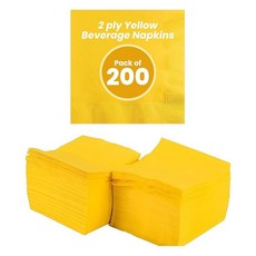 2겹 옐로우 음료 냅킨 - 1 000개입 케이스