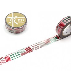 莫莫日貨 mt 2022聖誕節限定款和紙膠帶 聖誕幾何圖案 日本進口 手帳裝飾必備, 1個