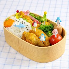 펭귄 바다친구들 데코픽 도시락 꾸미기 과일포크 장식, 1세트, 8개입