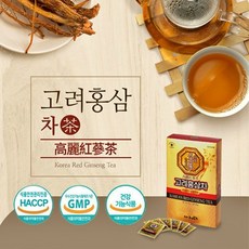 고려 홍삼차 3g 100포 6년근 고농축 고함량 사포닌 진세노사이드4mg 피로 면역력에 좋은 전통차 건강차, 100개입, 1박스