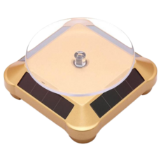 태양광 디스플레이 회전진열대 피규어 미니 회전판, 태양열 360도 회전진열대(골드)