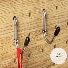 더글로리 빈티지보드 후크 4개 타공판걸이, U형(검정)
