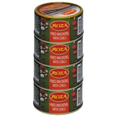 태국 ROZA 로자 튀긴 고등어 칠리 소스 통조림, 4개, 150g