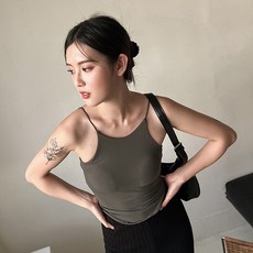 LULUS 細帶下擺弧形罩杯背心, 深灰, 1個