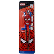 스파이더맨 교정용 스텐젓가락 2단계 왼손오른손겸용, 블루 레드혼합, 1개