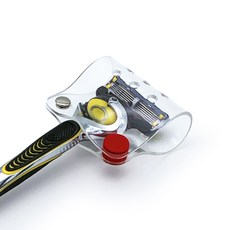 오호라스튜디오 소프트 면도기케이스 투명 1종, 레드, 1개