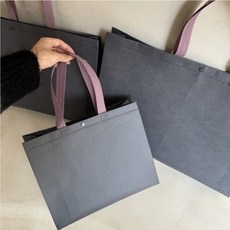 부직포 쇼핑백 선물 복장 손잡이 포장봉투 방수 빵곰, 25개, 다크그레이 공백