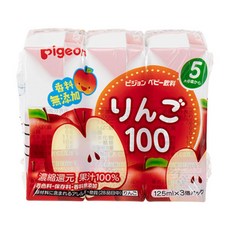 Pigeon 貝親 嬰兒蘋果果汁, 1個, 蘋果100%125mlx3 26/02