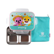 Baby Shark 韓國製 鯊魚寶寶 不鏽鋼便當盒組 碰碰狐 多功能餐碗 便當盒 餐盒 兒童便當盒, 1個