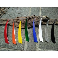 弓城弓箭館 盾型真羽 50入裝 單色 火雞羽 美國鴨羽 5吋 3吋 箭羽 羽毛 羽箭 羽毛箭 木箭 竹箭 真羽箭, 粉紅,5吋 50片裝, 1個