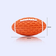 寵物互動發聲橄欖球玩具 145mm, 1個, 橘色(大款)