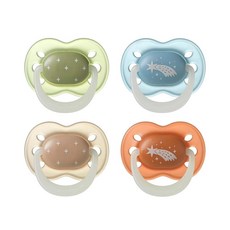 Tommee Tippee NightGlow 젖꼭지 0-6개월 야광 신생아 빙키 대칭 젖꼭지 100% BPA 프리 실리콘 식기 세척기 및 살균기 사용 가능 트와일라잇, Tommee Tippee NightGlow 젖꼭지, 0