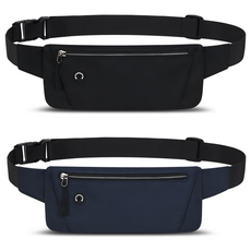 SERENDI 초경량 방수 러닝벨트 1+1 힙색 웨이스트백 스마트폰 수납 운동용 등산용, 블랙+네이비, 1개