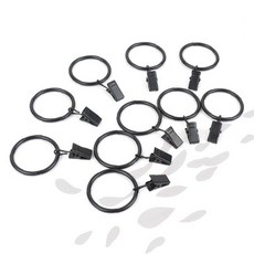 원형 커튼링 집게 커텐핀 커튼고리 레일용 창문장식 거실용 침실용 열개, 1개, 3 x 25mm