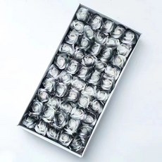 情人節禮物首選：桃園熱銷三層仿真香皂玫瑰花束，浪漫香氛，持久保存, 1個, 碎冰黑玫瑰花頭一盒50朵 送花桿, 碎冰黑玫瑰花頭一盒50朵 送花桿