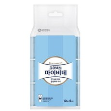 마이비데 크리넥스 클린케어 미니 물티슈 캡형, 55g, 10매, 6개