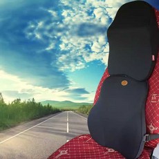 OG1 헤드레스트 차량용 목베개 트럭용 목쿠션 버스 트레일러 건설 차량 특수 차량 대형차 허리 지지대 메모리폼, 1개, 스타일 C 블랙 트림 정장