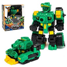 변신 로봇 킹콩 메카 전쟁 신 탱크 비행기 완구, 1개, 탱크 그린