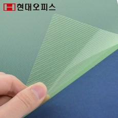 페이퍼프랜드 제본표지 비닐커버, 사선연두색, A4, 100개