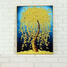 몬스데코 다애 아크릴 큐빅 풍수 그림액자, 07 블루스카이 앤 나무