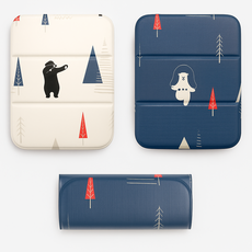 가벼운 휴대용 접이식 양면 PVC 매트 쿠션 나무곰 접이식 방석 35x30