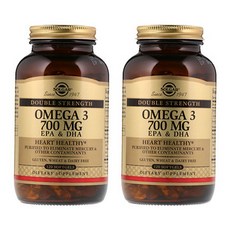 솔가 더블 스트랭스 오메가-3 700mg 소프트젤 글루텐 프리, 120정, 2개