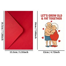 嗨購 搞笑情侶誓言卡片 幽默夫妻結婚紀念日禮物 信封賀卡, 1個