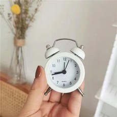 可充電夜光鬧鐘, 1個, 迷你款5cm白色一寸不帶夜燈,三寸金屬+夜燈+電池款
