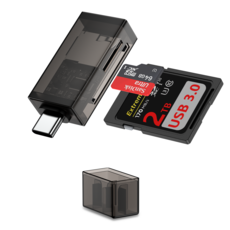 ANNIBER USB 3.0 2TB C타입 대용량 마이크로 SD카드 멀티 리더기 OTG 지원, 1개, 갈색, YK23-05