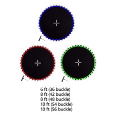 트램펄린 교체 매트 2인트램폴린 프레임 침대 운동 5인치 6 6피트 지속되고, 블랙11