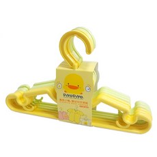 BabyShare 台灣製嬰幼兒衣架組6入裝 嬰幼兒衣架【Y83020】, 1個, 黃色