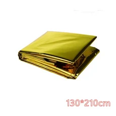 [힙합] 일회용 야외 생존 긴급 생존 구조 공간 호일 응급 호일 열 담요 액세서리 방수 간단한 텐트, 은