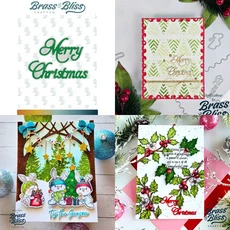 진저브레드 크리스마스 블룸 포인세티아 눈송이 트리 프레임 금속 커팅 다이 클리어 스탬프 스텐실 DIY 스, 01 new, 21 Q3352