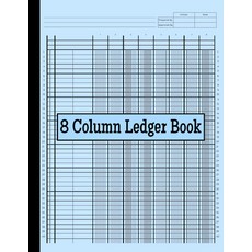 8열 원장서: 칼럼니스트 패드 소상공인 및 개인 금융을 위한 수입 지출 일지 를 회계 원장서 일반 원장 120페이지