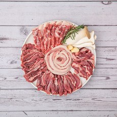 참신푸드 국내산 뒷고기 모듬 1kg 돼지특수부위 5종 꼬들살 두항정살 왕뽈살 혀밑살 뽈테기살, 1개