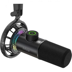 피파인 USB 게이밍 마이크 PC용 RGB 다이내믹 탭 투 뮤트 버튼 오디오 마이크 플러그 앤 플레이 헤드폰 잭 포함 스트리밍 팟캐스트 트위치 유튜브 디스코드 -