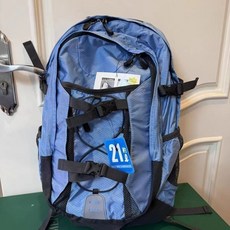 百搭貨單 戶外運動騎行休閒登山旅行背包 輕便雙肩包 抽繩潑水書包, 淺藍色