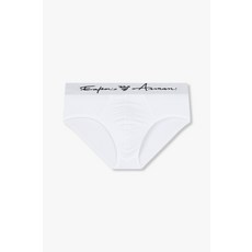 엠포리오 아르마니 EMPORIO ARMANI UNDERWEAR 남성 커시드 로고 밴딩 브리프_화이트 0815111012 2412412469 434796