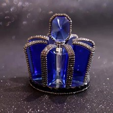 中控臺擺件香薰車內飾品擺件水晶皇冠創意個車載香水座式香水擺件, /黑色鑽水晶皇冠單+香水座送普通防滑墊】, 1個