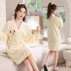 慵懶式浴袍 冬季加厚吸水速乾柔軟浴巾情侶長款秋冬洗澡睡袍毛巾, 1個, 情侶男款珊瑚絨加厚-藍色,均碼