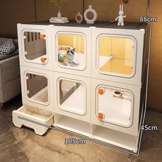 고양이격리장 케이지 하우스 보호장 펜스 애견샵 울타리, 1개, 바닥 높이 105x45x88 바닥 없음