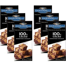 Ghirardelli 기라델리 언스위티드 초콜릿 베이킹바 113.5g 6팩