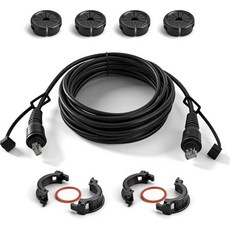 Garmin용 Jerbor 20FT 해상 네트워크 케이블 장착 GPSMAP ECHOMAP UHDUltra용 RJ45 남성 대 남성 방수 네트워크 코드 장착 Fish Finder