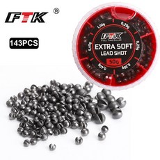 FTK 봉돌 원형 세트 낚시 소품, 1세트, 143개입