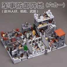 제2차 세계 대전 당시 독일 특수부대인 의용군 제8로군 병사들을 재현한 군사 장난감 모델, Y7 폐허 참호: 미니피겨 5명에게 기관총 장