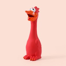DZER 애완동물 장난감 고무 재질 내구성 강한 카투니 동물 형태, 레드