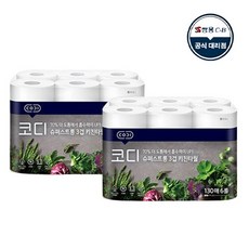 코디 슈퍼스트롱 키친타올 130매, 6롤, 2개